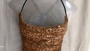 gold cowl neck top