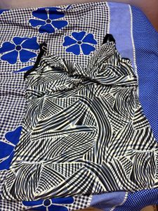 Abstract Print Twist Front Bikini Top