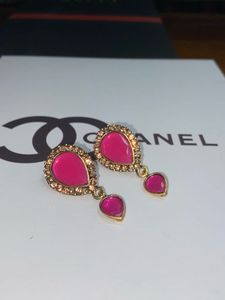 Statement Pink Drop Earrings