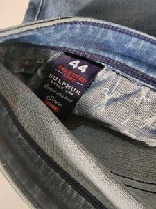 Men's Blue 44 size  Washed Jeans