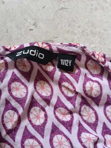 Purple Print Wrap Dress
