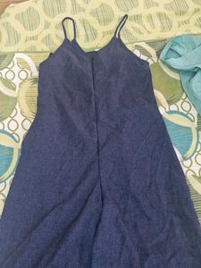 Dark Blue Spaghetti Strap Dress