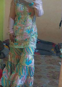 Pink sharara