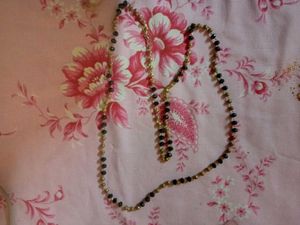 Gold Plated Necklace Pendant And Stone Chain