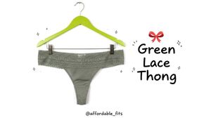 Green Lace Thong