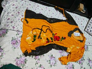 Yellow Floral top and pants set