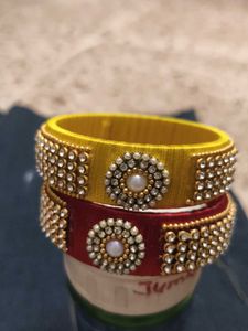 Elegant Handmade Silk Thread Bangles