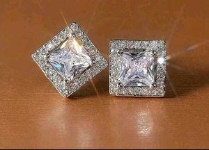 Elegant Square Halo Studs 💎