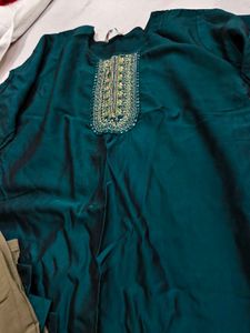 Elegant Teal Kurta Set with Dupatta