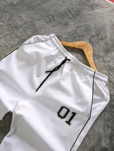Men's White Casual Track Pants