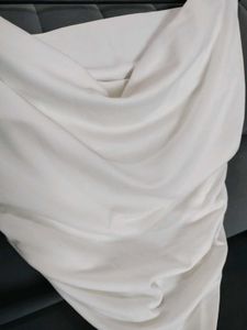 Stylish White Cowl Neck Sleeveless Top
