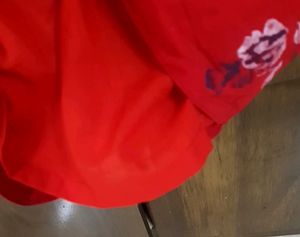 Rarely Used Red Cotton Frock 12 To 18 Month Baby