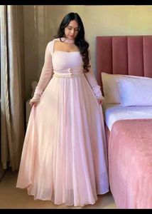 Elegant Pink Ethnic Gown