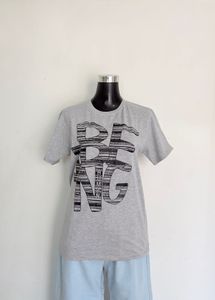 Grey Graphic Print T-Shirt