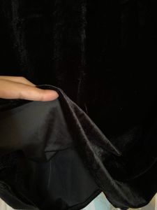 Elegant Black Velvet Party Dress