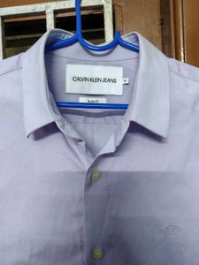 Calvin Klein Jeans Men's Lavender Shirt