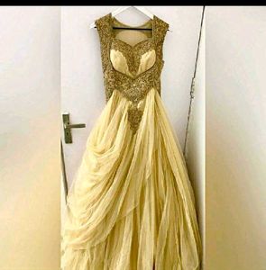 Frontier Gold Embellished Princess Gown