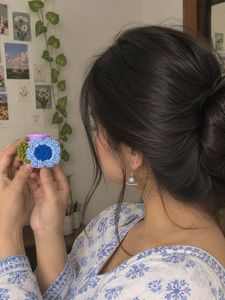 Crochet Flower Hair Claw Clip