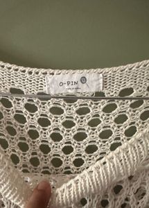 Open-Knit Crochet Pullover