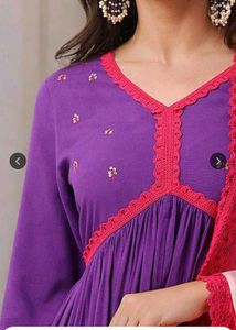 Vibrant Purple Kurta Set with Dupatta