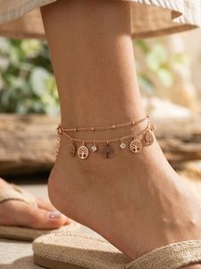 Double Layer Heart Anklet