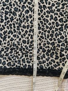 SHEIN Leopard Print Slip with Lace Trim