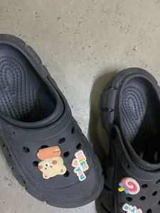 Black Clogs with Charms