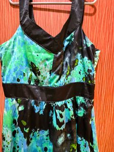 Vibrant Abstract Print Midi Dress
