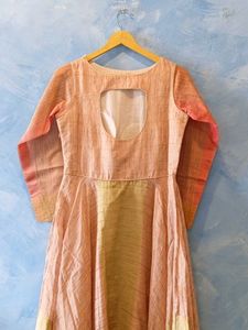 Peach Anarkali with Dupatta