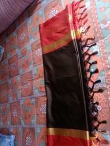 Black And Red Saree