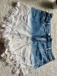 Distressed Denim Cut-Off Hot Shorts