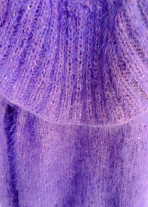purple knit cardigan