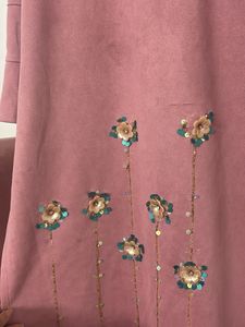 Elegant Pink Floral Embellished Kurta Set