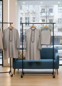 Best offer Elegant Silver Silk Kurta Set