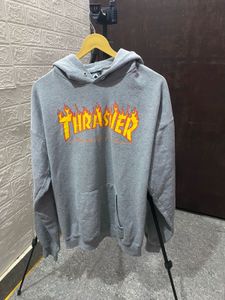 Thrasher Flame Logo grey Hoodie