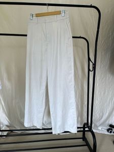 Classic White Wide-Leg Pants