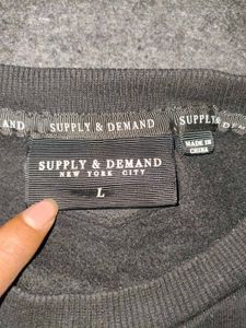 🦅 SUPPLY &amp; DEMAND MEDUSA VELVET-PANEL SWEATSHIRT