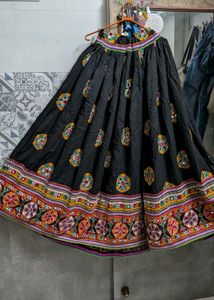 black or multi colour navratri garba lahenga choli