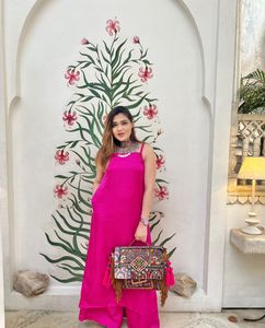 Vibrant Pink Ethnic Kurta Set