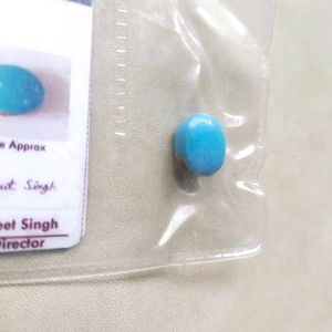 India Mines 3.55cts Firoza Stone Original Certify.