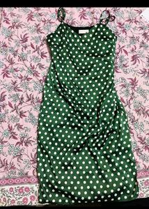 Green Polka Dot Slip Dress