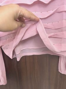 IMPORTED Chic Peach Tiered Long Sleeve Top