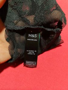 M&amp;S Black Lace Brief Panty