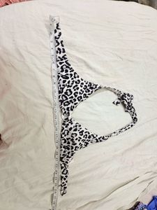 Leopard Print Halter Bikini Top