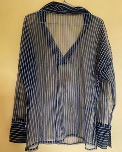 Striped Sheer Blouse