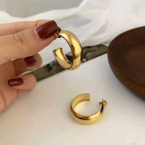 Chunky Gold Hoop Earrings