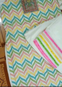 Embroidered Chevron Kurta Set