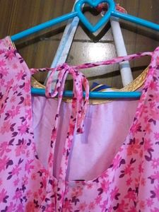 Pink Floral Ethnic Gown