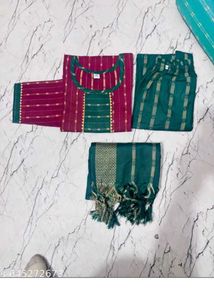Elegant maroon&amp; Green Kurta Set