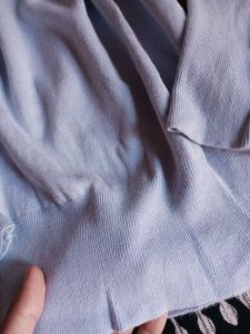 Light Blue Knit Top - ZARA